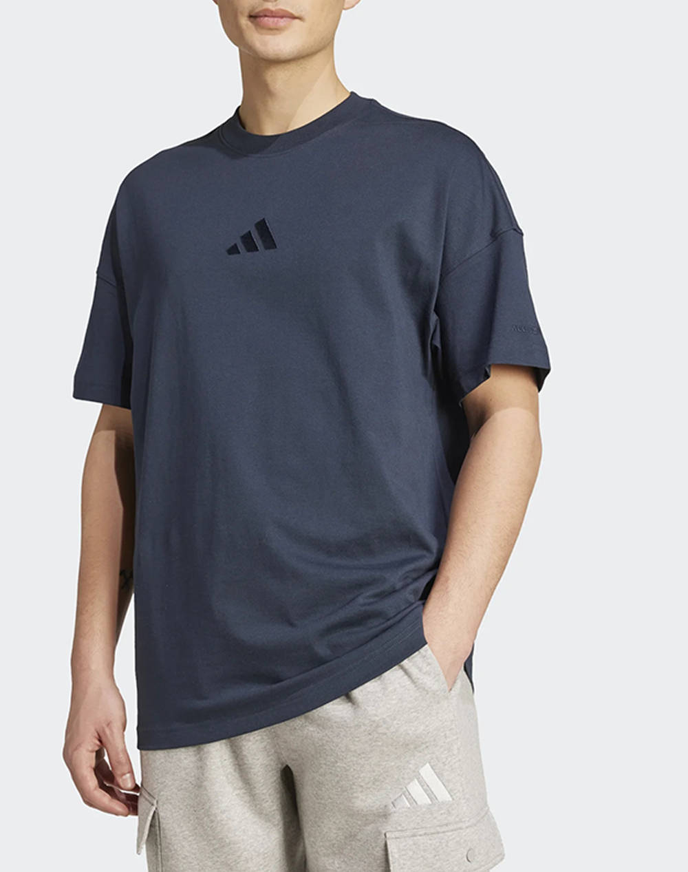 Adidas Ma Szn T Men Clothes T Shirts & Sweatshirts T Shirts Darkblue Cotton Jx5080 Aurink Male T-Shirts Blue