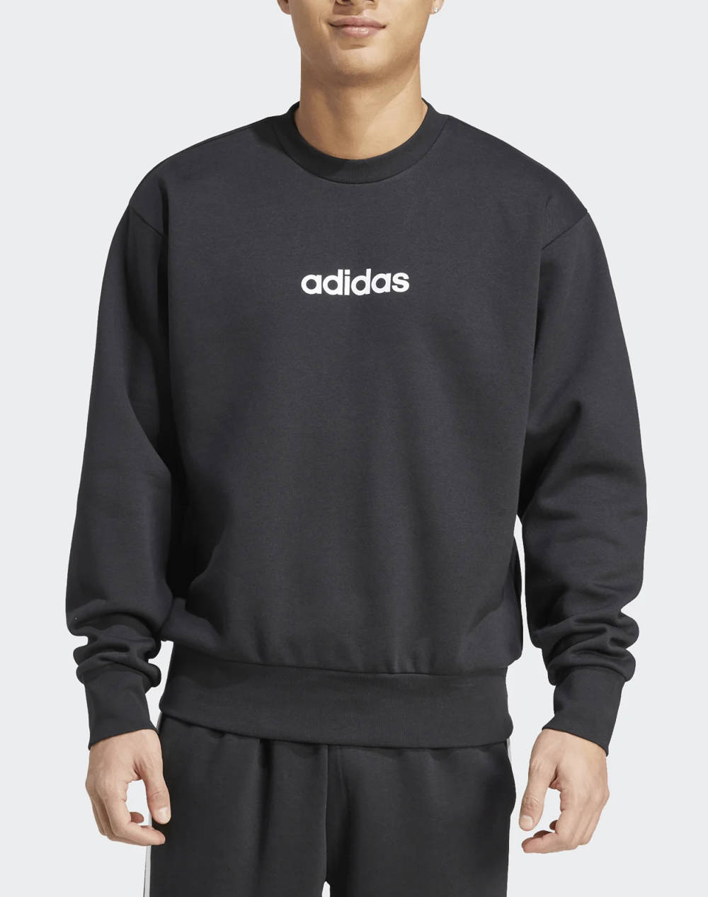Adidas M Linear Fl Swt Ανδρας Ρουχα Μπλουζες Φουτερ Black Βαμβακιβισκοζσυνθετικο Jm1759 Black