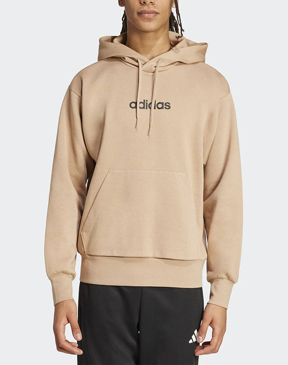 Adidas M Lin Fl Hd Ανδρας Ρουχα Μπλουζες Φουτερ Biege Βαμβακι,Βισκοζ,Συνθετικο Jx5723 Warsan/Black - Koolfly