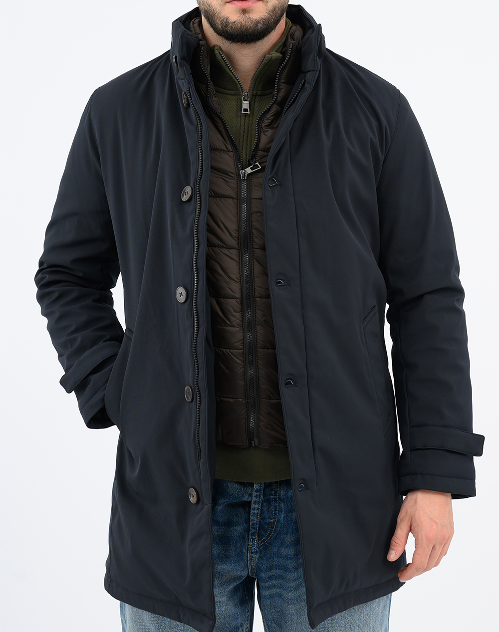 Adimari Μπουφαν John Black Ανδρας Ρουχα Πανωφορια Μπουφαν Darkblue Συνθετικο 25W.Se.023.09 Blue - Koolfly