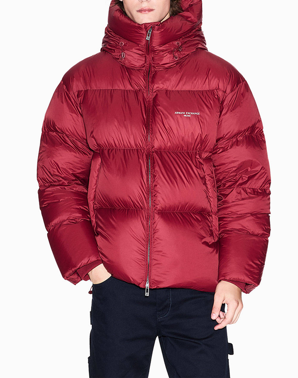 Armani Exchange Down Jacket Ανδρας Ρουχα Πανωφορια Μπουφαν Red Συνθετικο Xm001115Af16589 Ua328