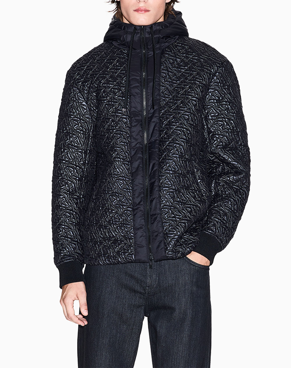 Armani Exchange Blouson Jacket Ανδρας Ρουχα Πανωφορια Μπουφαν Black Συνθετικο Xm001093Af16589 Fc196