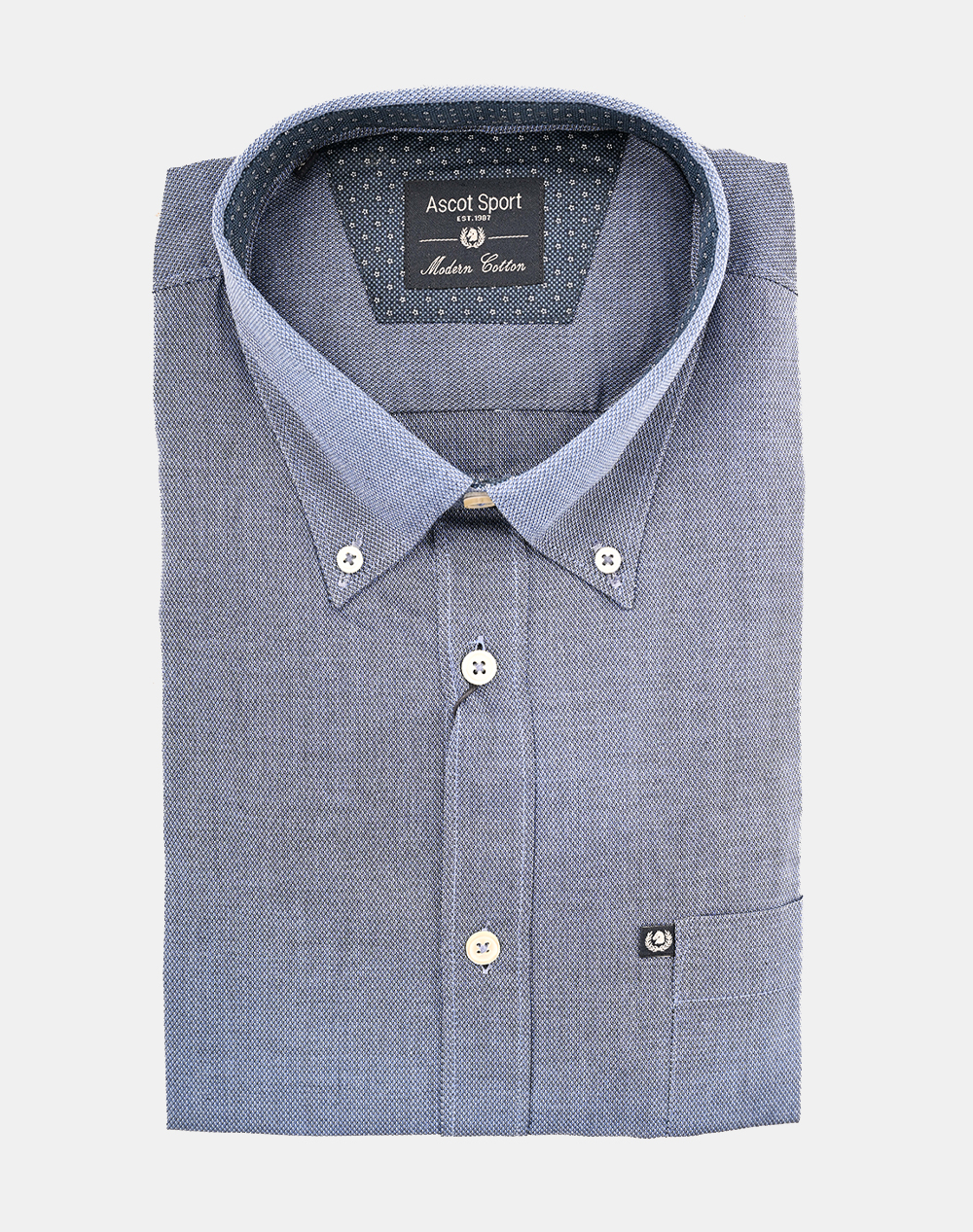 Ascott Πουκαμισο Ανδρας Ρουχα Πουκαμισα Navyblue Βαμβακι 15258209 03 - Koolfly