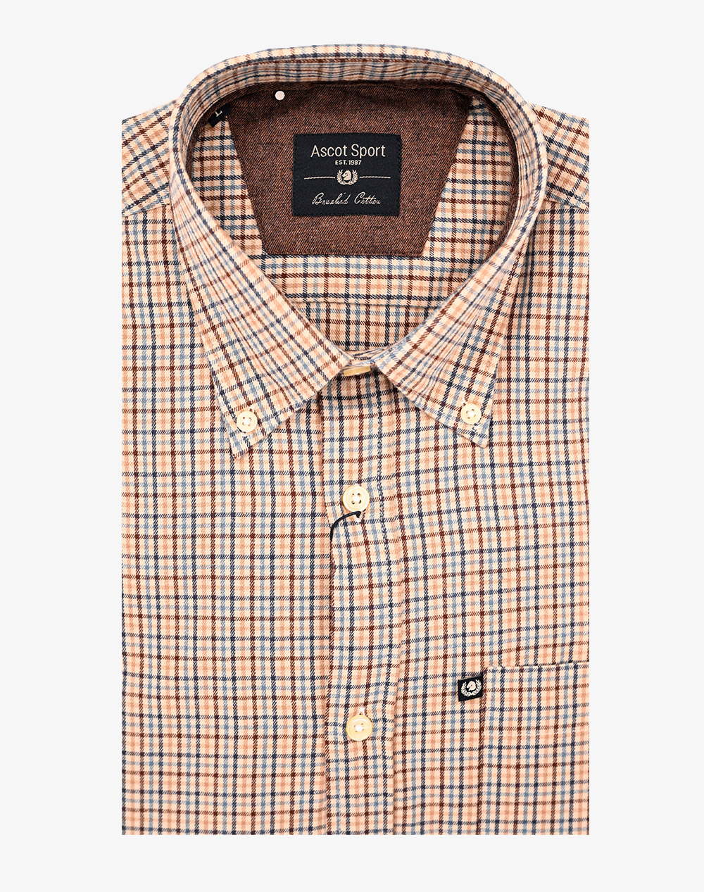 Ascott Πουκαμισο Ανδρας Ρουχα Πουκαμισα Biege Βαμβακι 15284209 27 - Koolfly