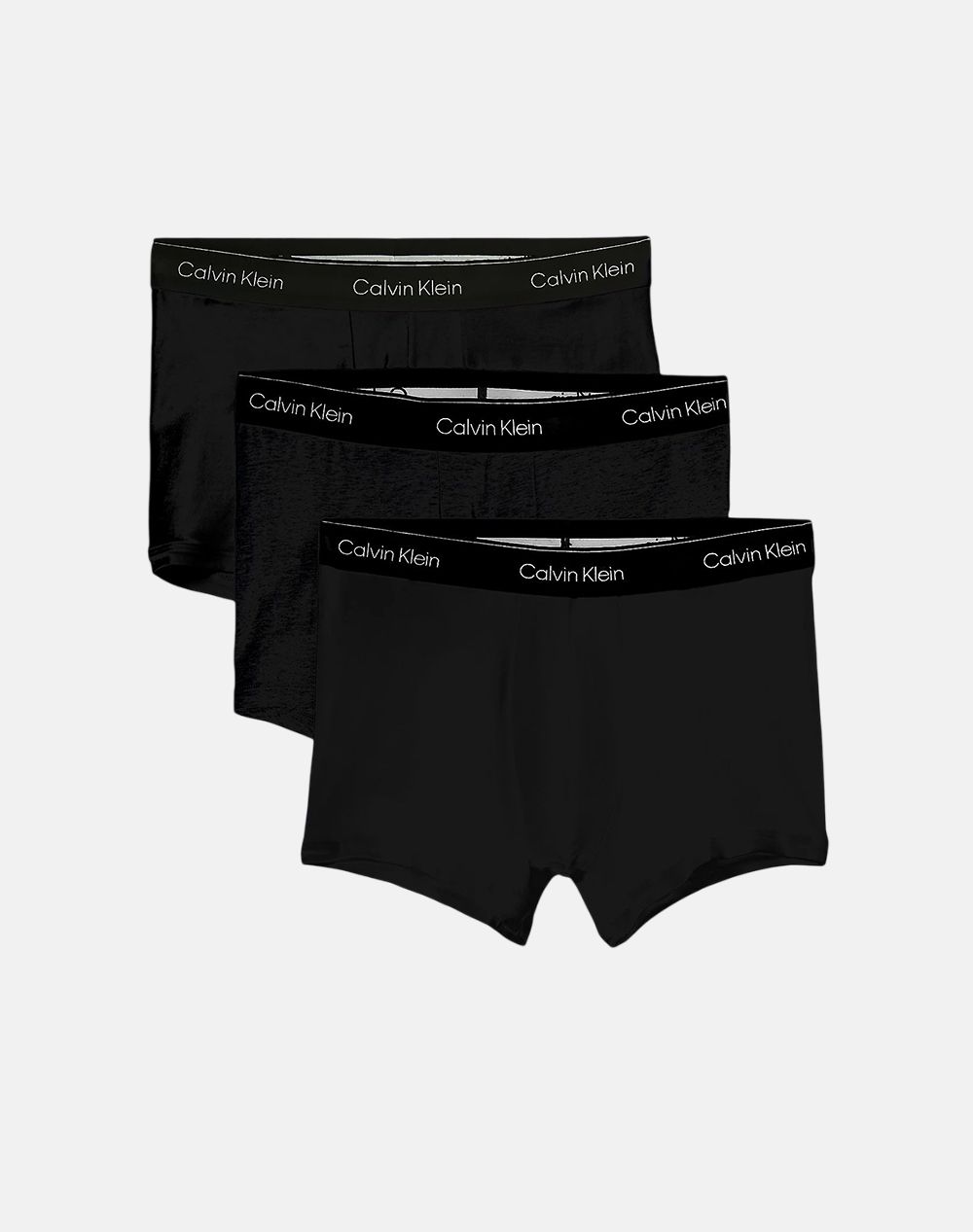 Calvin Klein Trunk 3Pk Men Underwear Briefs Boxer Briefs Totalblack Cotton,Elastic Lv00Nb4392 Tm6 Male Boxer Briefs Black