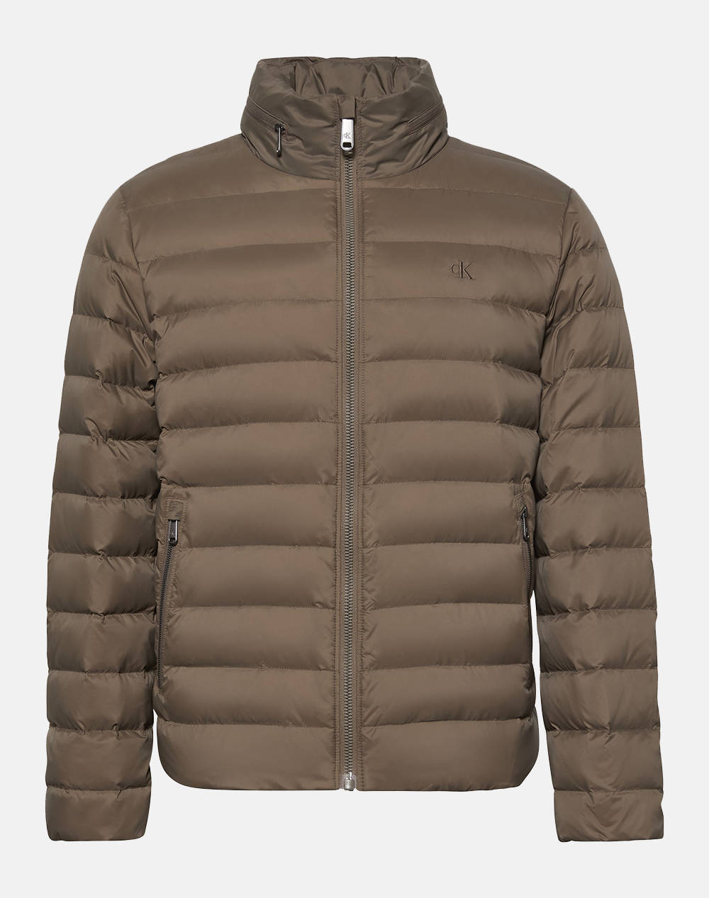 Calvin Klein Jeans Ls Nyln Md Wt Hdd F Men Clothes Outerwear Jackets Brown Synthetic Lv04Rc511G Pdk Male Jackets Brown