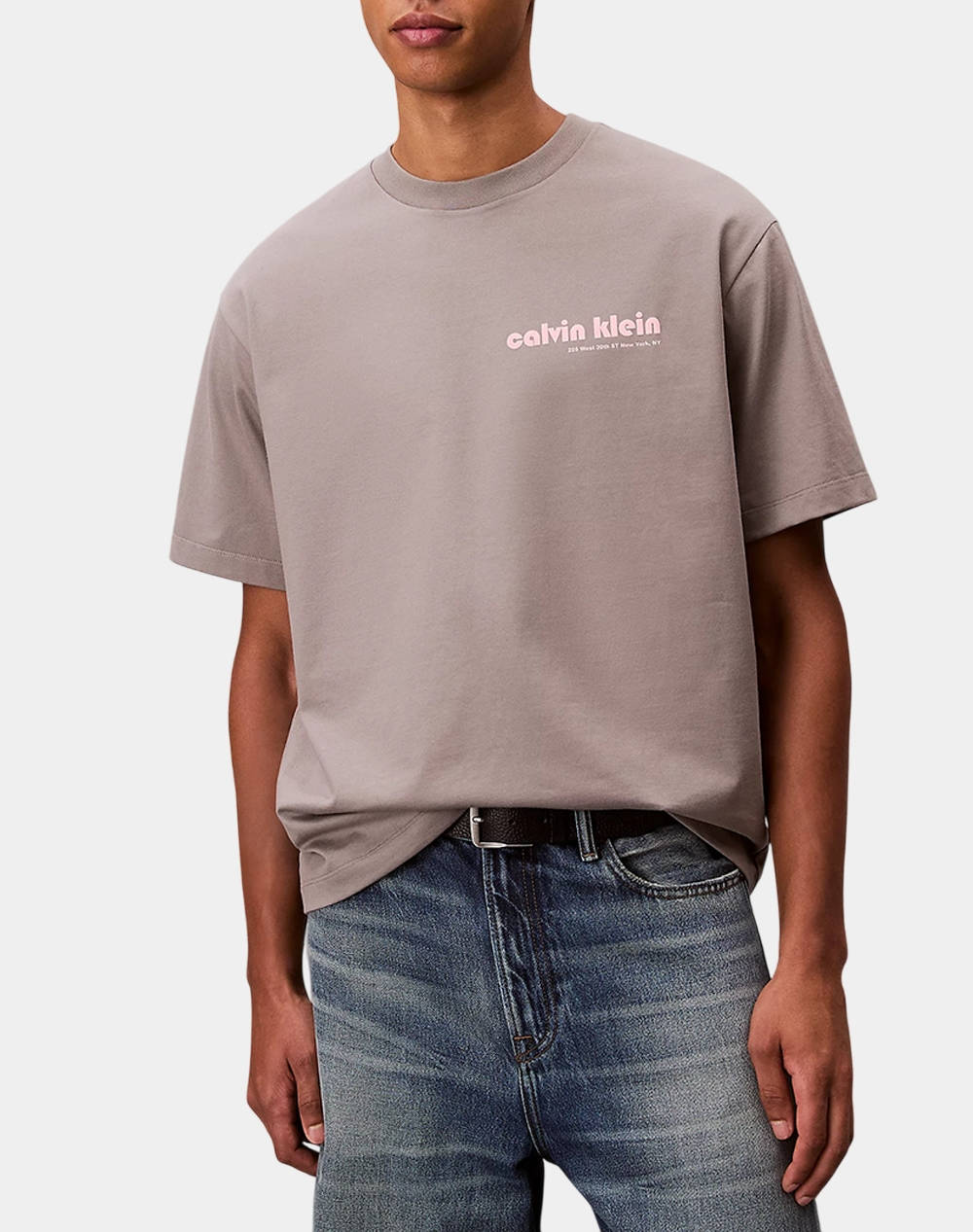 Calvin Klein Ss 16S Clvn Kln Bhs Men Clothes T Shirts & Sweatshirts T Shirts Gray Cotton Lv04Rc829G Pfp Male T-Shirts