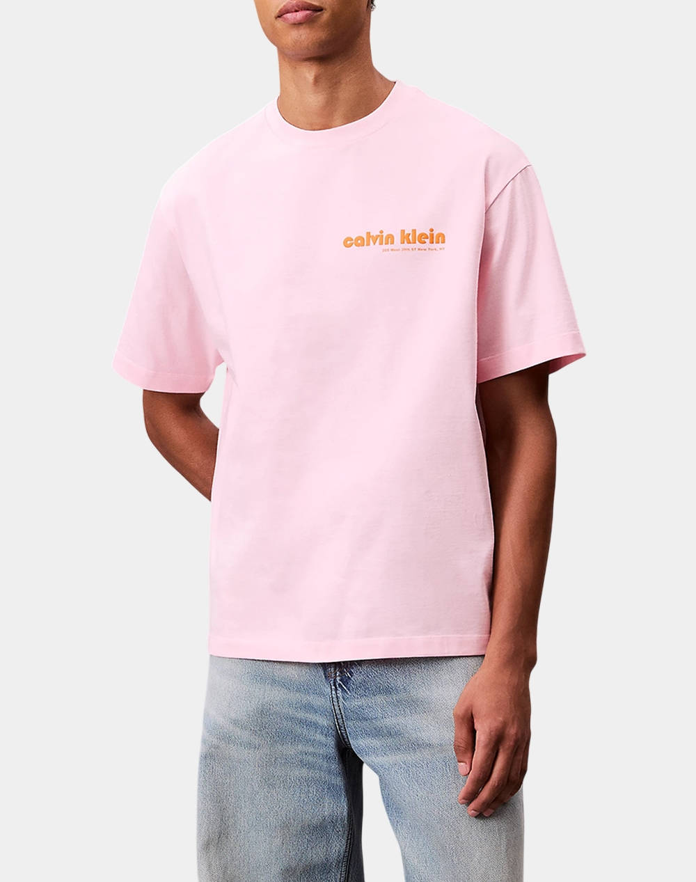 Calvin Klein Ss 16S Clvn Kln Bhs Men Clothes T Shirts & Sweatshirts T Shirts Lightpink Cotton Lv04Rc829G Tfs Male T-Shirts