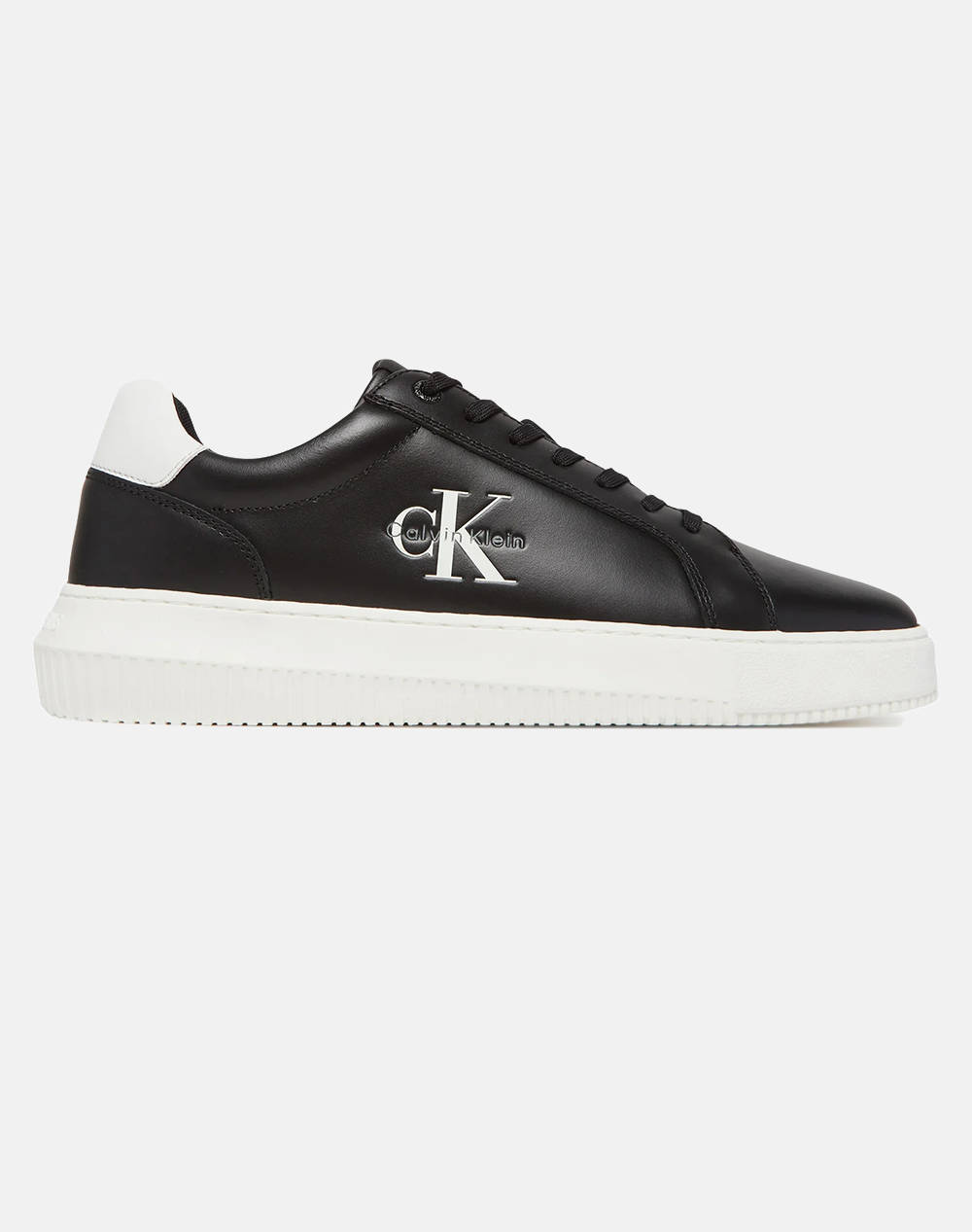 Calvin Klein Jeans Chunky Cupsole Mono Lth Men Footwear Sneakers Black Leather Ym0Ym01317 0Gj Male Sneakers Black