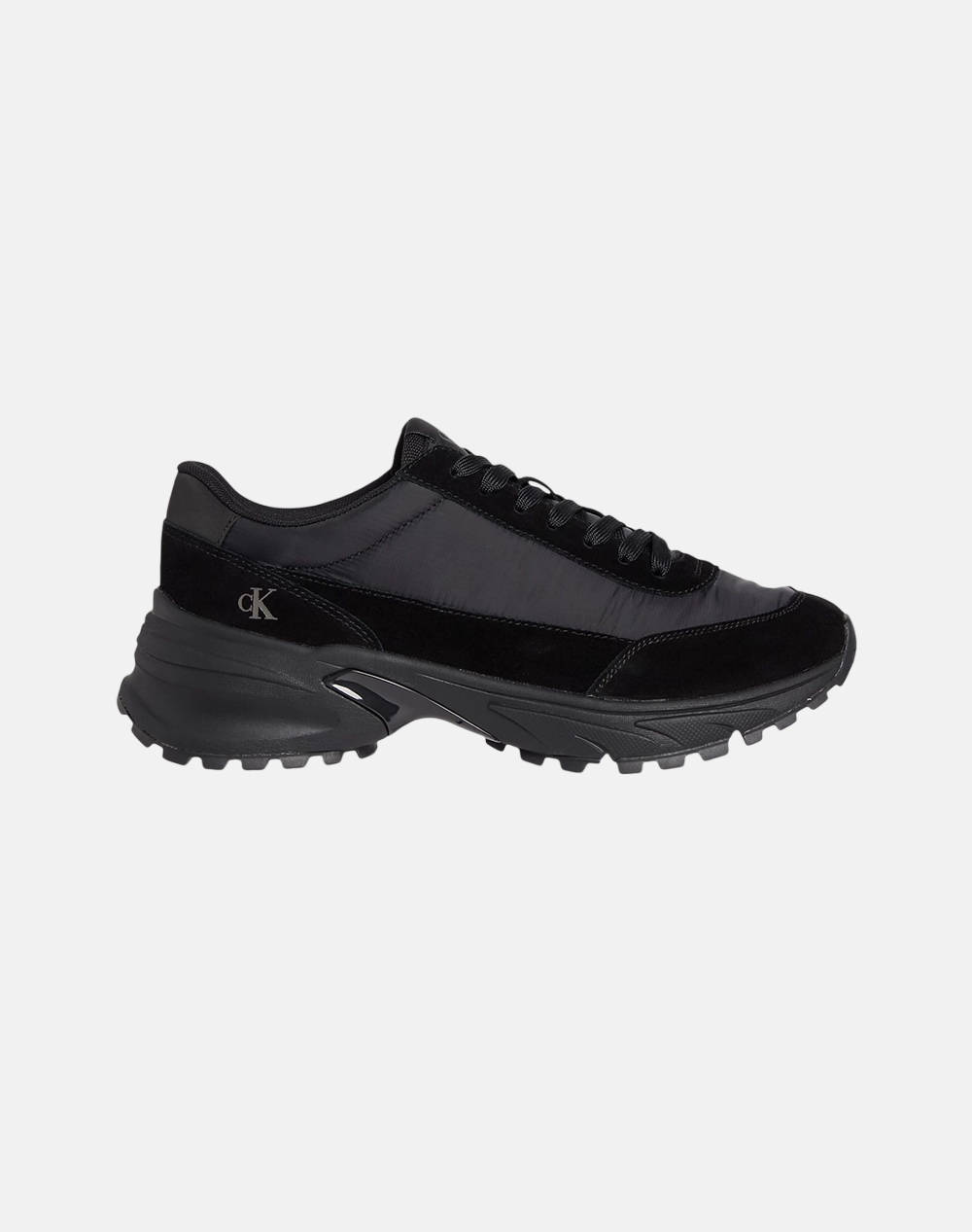 Calvin Klein Jeans Casual Hike Runner Now Men Sports Shoes Shoes Totalblack Suede,Synthetic Ym0Ym01292 0Gj Male Shoes Black