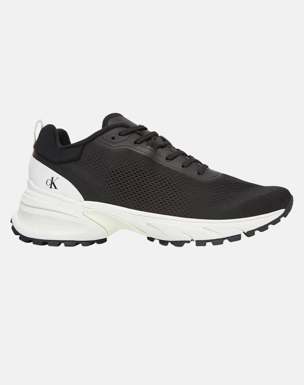 Calvin Klein Jeans Hike Runner Tech Knit Men Sports Shoes Shoes Black Synthetic,Fabric Ym0Ym01284 0Gm Male Shoes Black