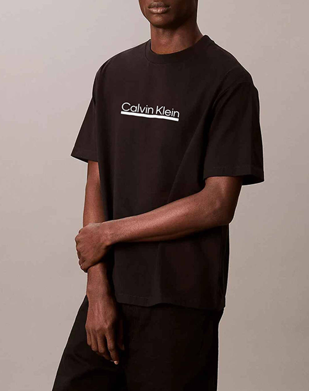 Calvin Klein Ss 30S E Sprtswr 2 G Men Clothes T Shirts & Sweatshirts T Shirts Black Cotton Lv04Rc852G Ub1 Male T-Shirts Black