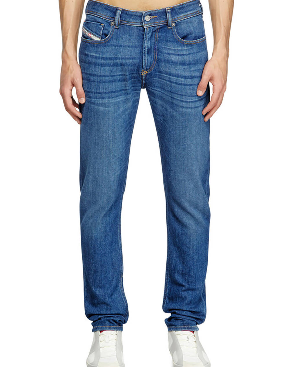 Diesel 1979 Sleenker L.32 Trousers Men Clothes Trousers Jeans Denimblue Cotton,Elastic A0359409M73 01 Male Jeans Blue