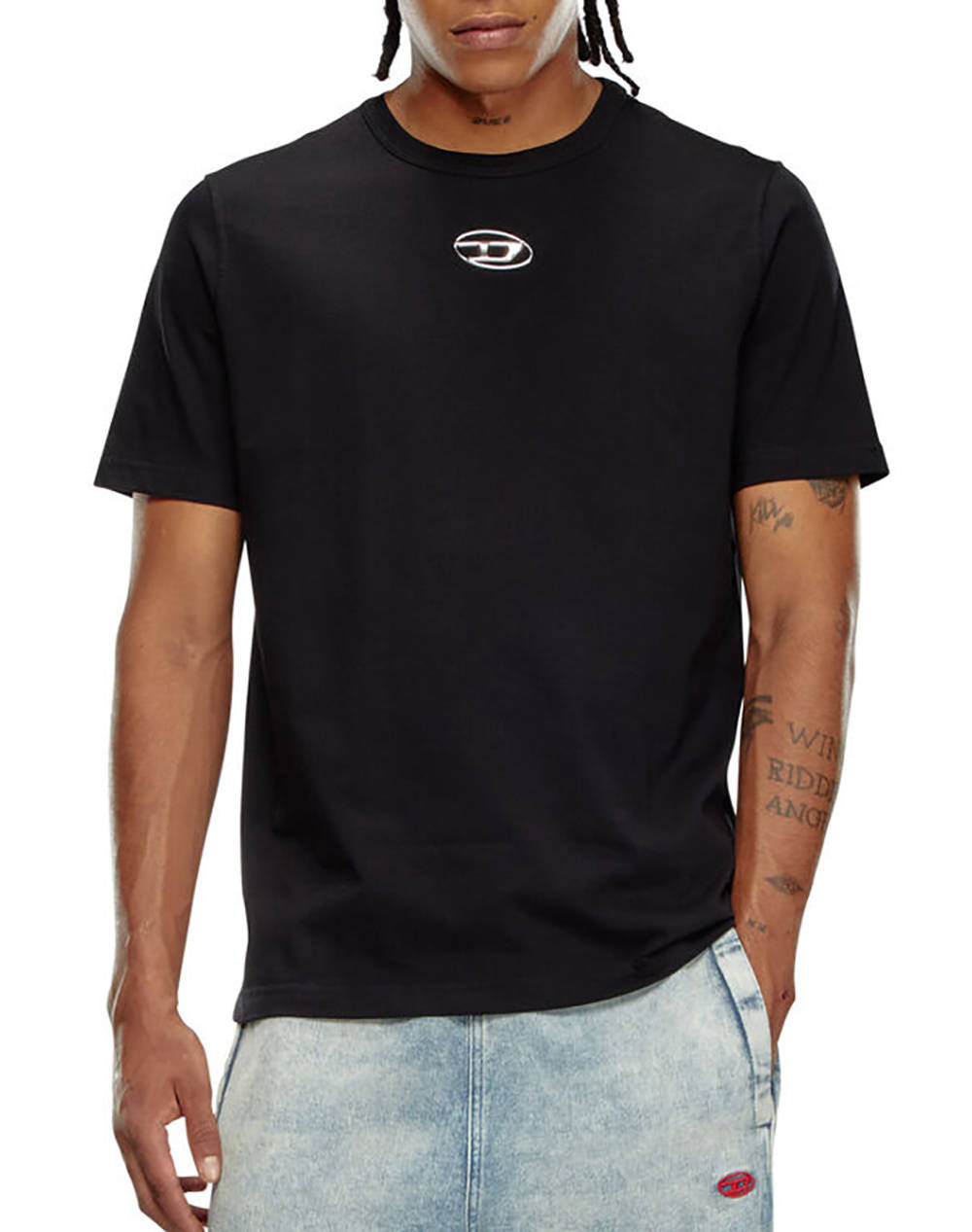 Diesel T Adjust Od T Shirt Men Clothes T Shirts & Sweatshirts T Shirts Black Cotton A178800Clbr 9Xx Male T-Shirts Black