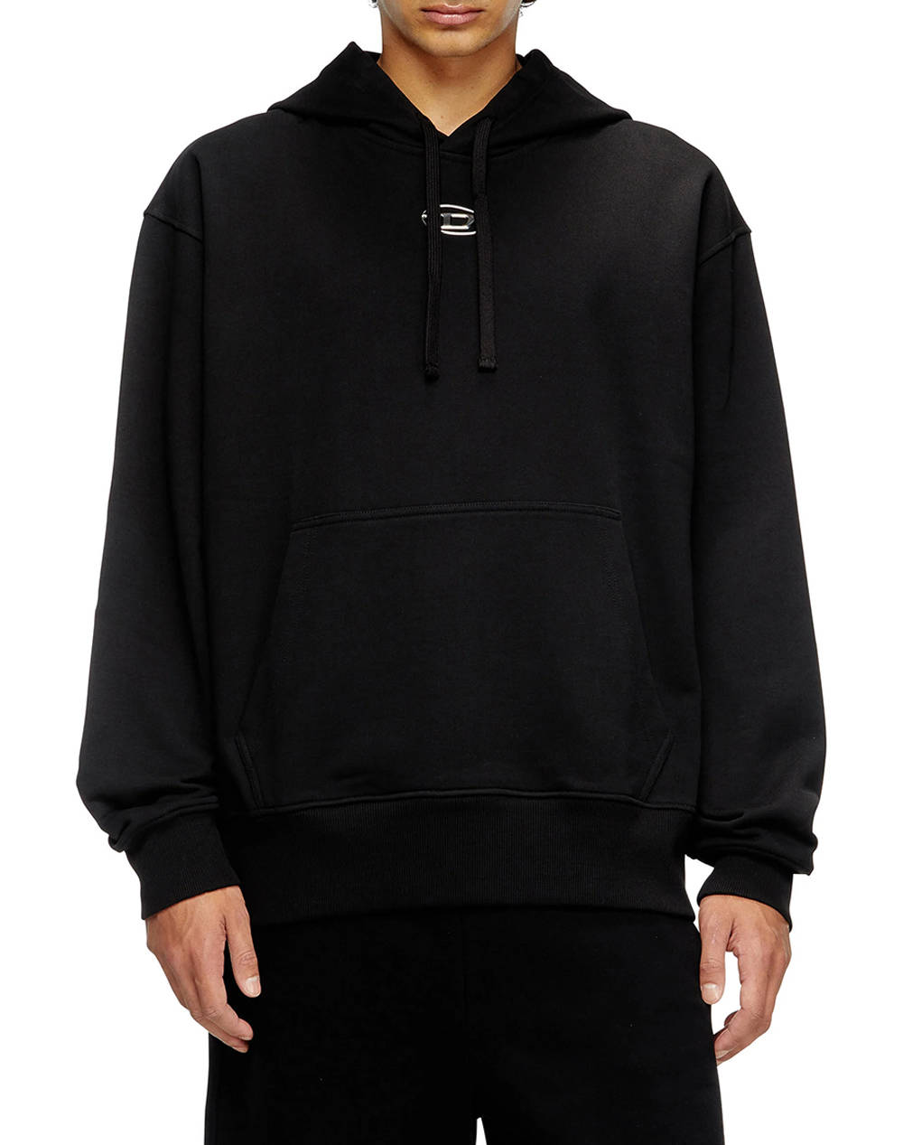 Diesel S Macs Hood Od Sweat Shirt Men Clothes T Shirts & Sweatshirts Sweatshirts Black Cotton A098560Bmbj 9Xx Male Sweatshirts Black