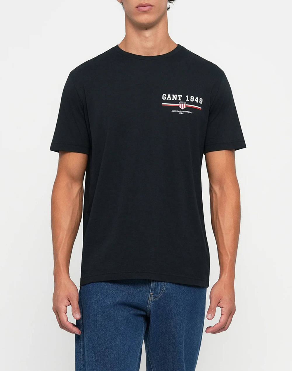 Gant Graphic Ss T Shirt Men Clothes T Shirts & Sweatshirts T Shirts Black Cotton 3G2067044 5 Male T-Shirts Black