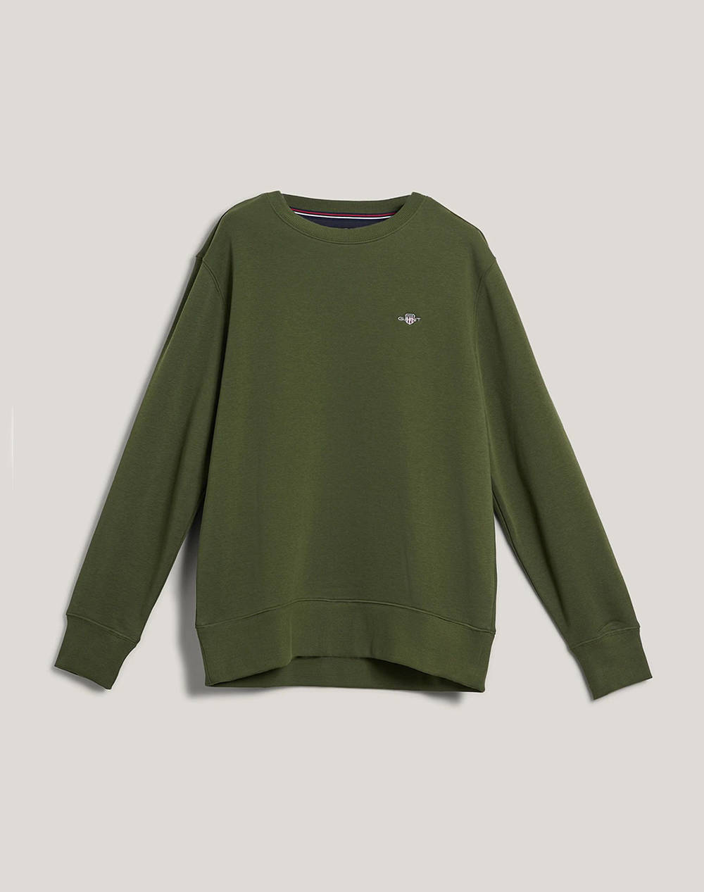Gant Ls Reg Shield C Neck Sweatshirt Men Clothes T Shirts & Sweatshirts Sweatshirts Green Cotton,Synthetic 3G2006065 360 Male Sweatshirts Green