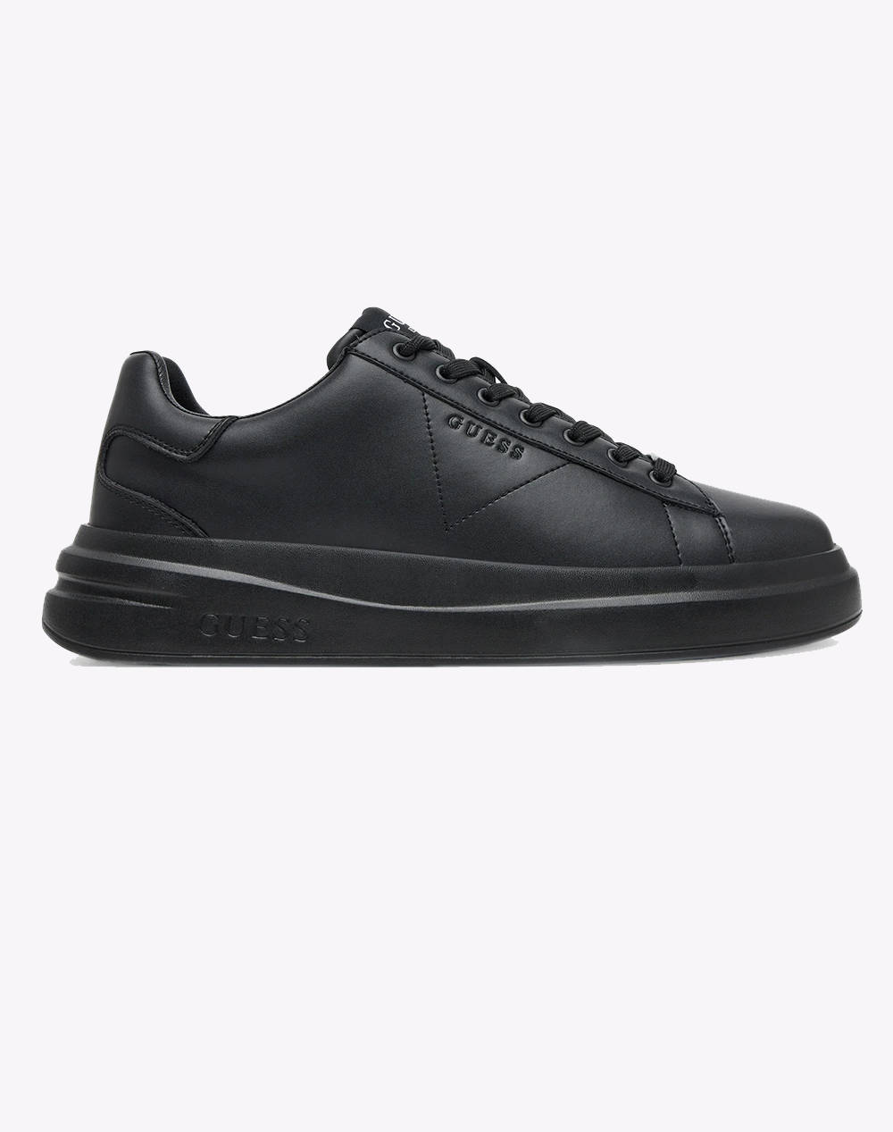 Guess Elba Men''S Shoes Men Footwear Sneakers Black Imitation Leather,Leather Fmjlbalea12 Black Male Sneakers Black
