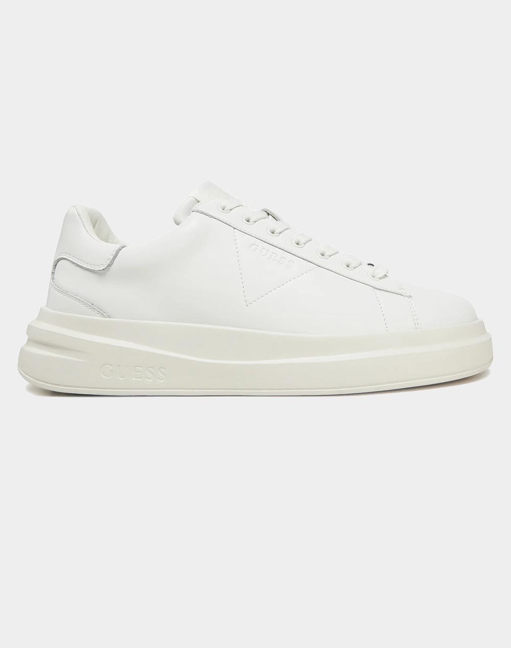 Guess Elba Men''S Shoes Men Footwear Sneakers White Imitation Leather,Leather Fmjlbalea12 White Male Sneakers