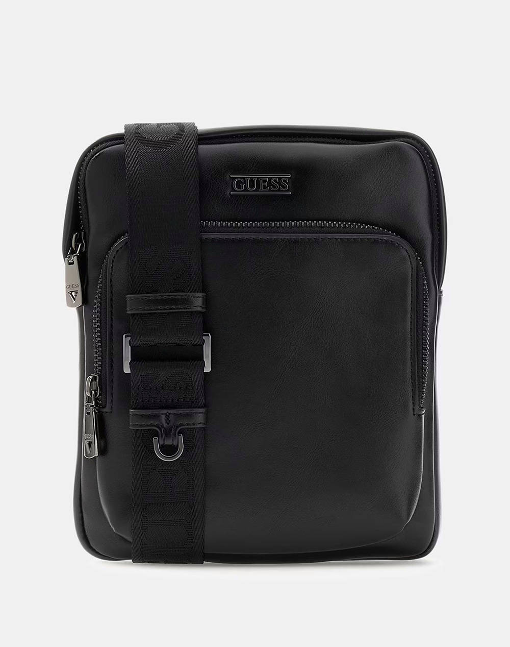 Guess Boston Crossbody Flat Bag Men (Dimensions: 19 X 23 X 2Cm.) Men Accessories Bags Black Imitation Leather Hmbocap5323 Bla Male Bags Black