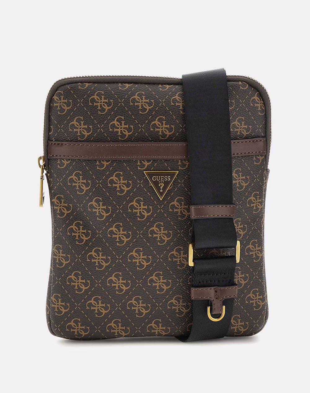 Guess Milano Crossbody Flat Bag Men (Dimensions: 19 X 23 X 2Cm.) Men Accessories Bags Darkbrown Imitation Leather Hmevzlp2223 Bnh Male Bags Brown