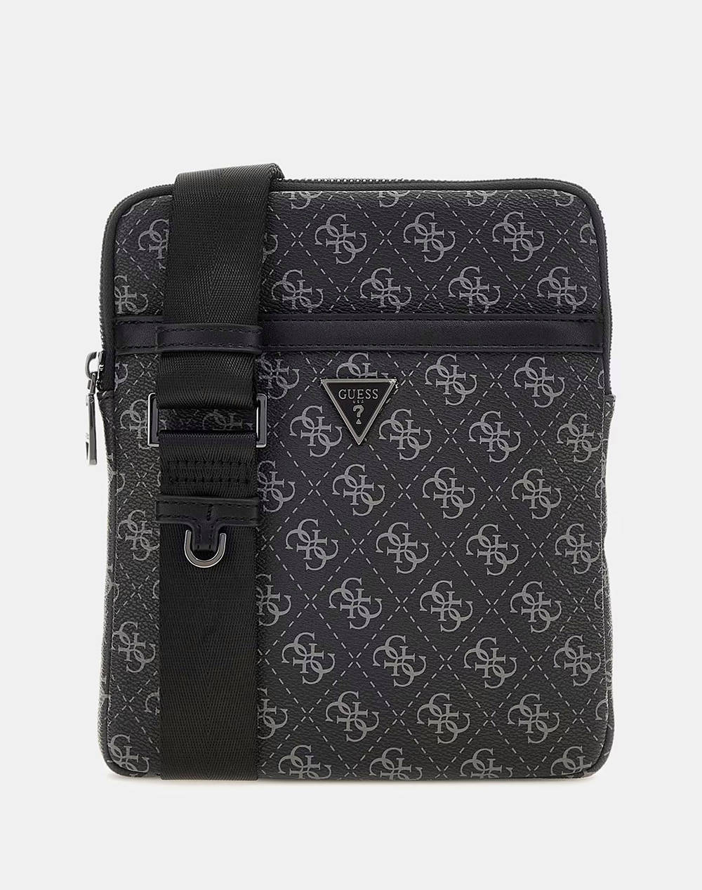 Guess Milano Crossbody Flat Bag Men (Dimensions: 19 X 23 X 2Cm.) Men Accessories Bags Jetblack Imitation Leather Hmevzlp2223 Dab Male Bags Black