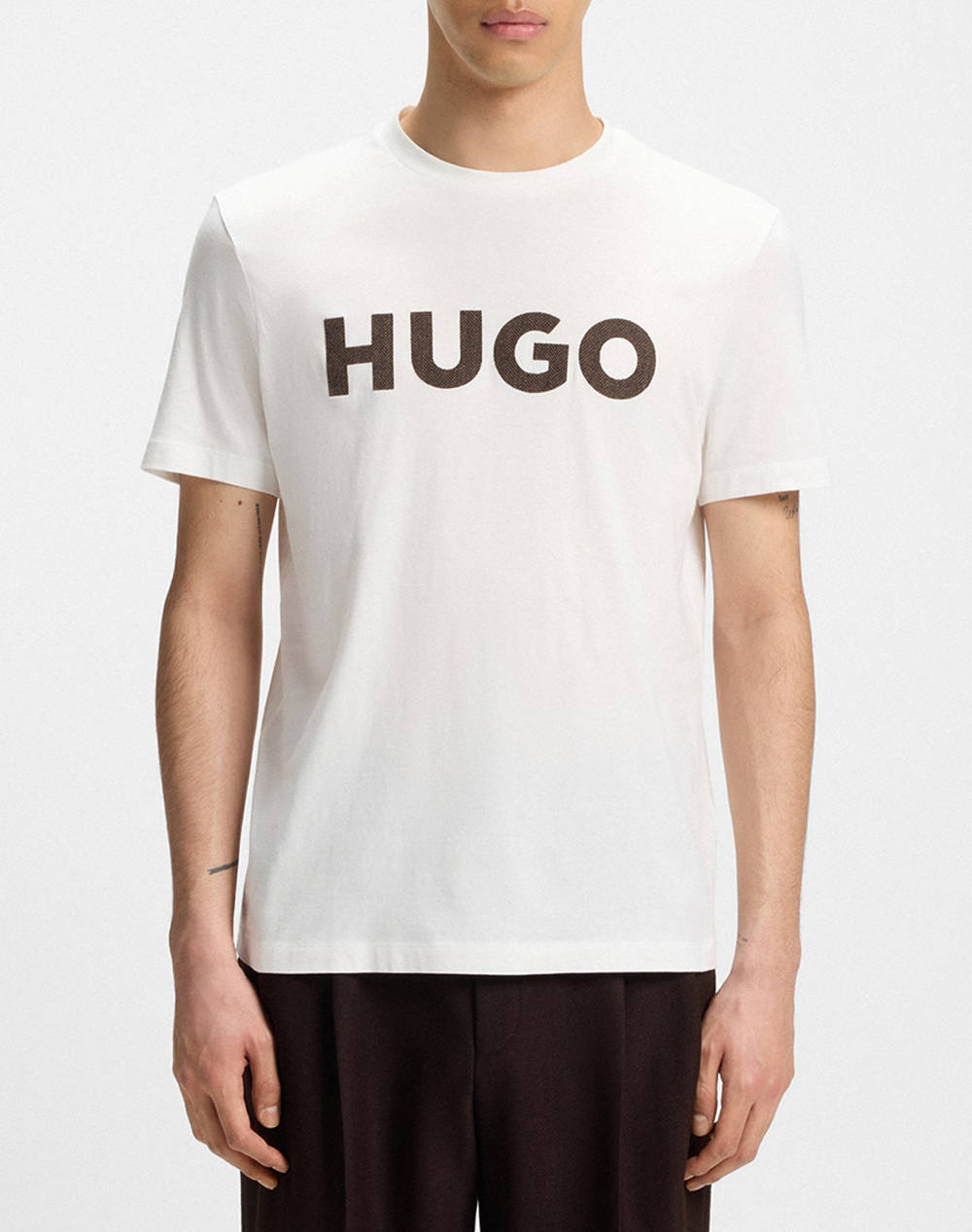 Hugo Dulivio_U253 10266462 01 Men Clothes T Shirts & Sweatshirts T Shirts Offwhite Cotton 50542737 102 Male T-Shirts