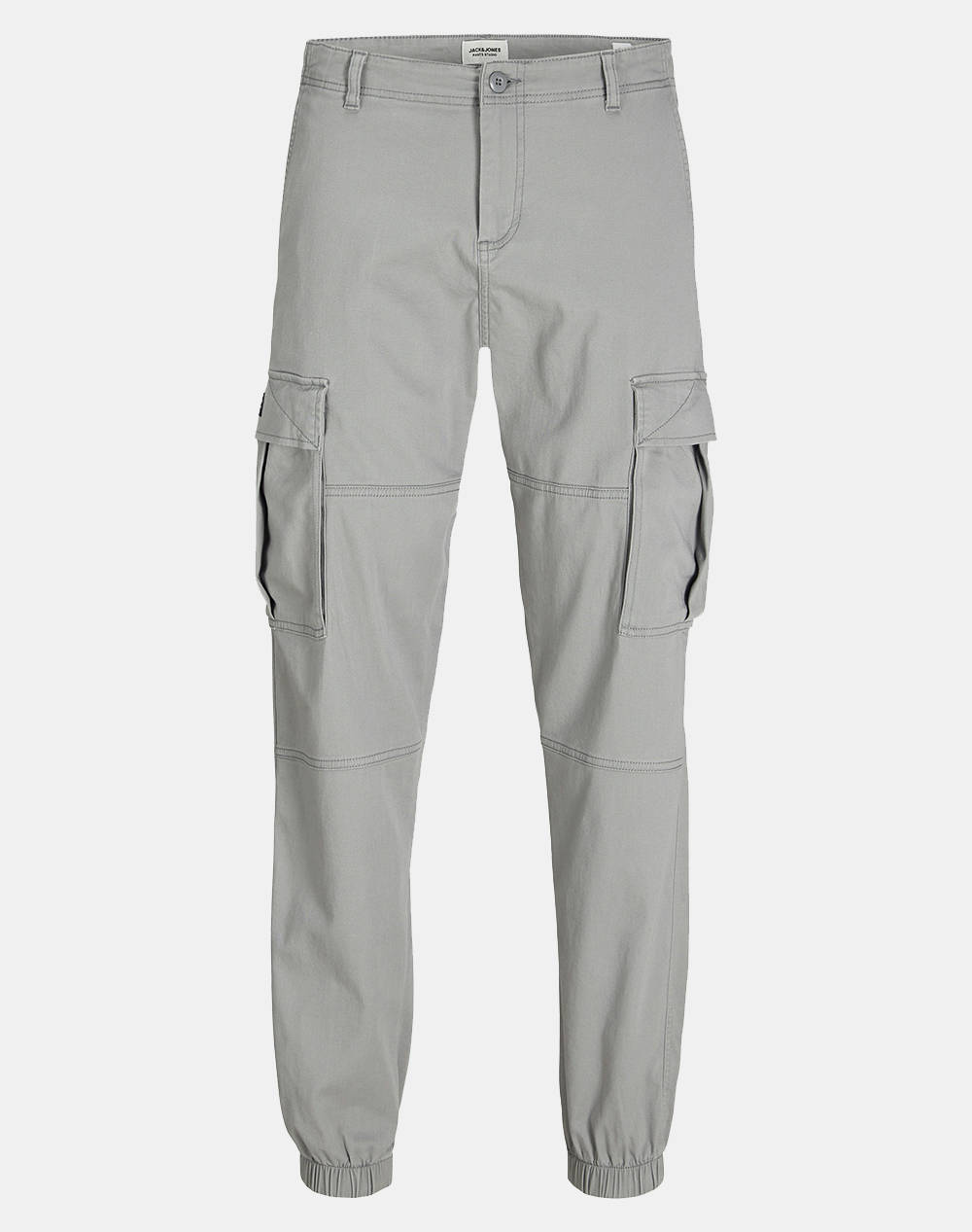 Jack&Jones Jpstkane Jonnie Cuffed Cargo Track Men Clothes Trousers Cargo Gray Cotton,Elastic 12268261 Ultimate Grey Male Cargo
