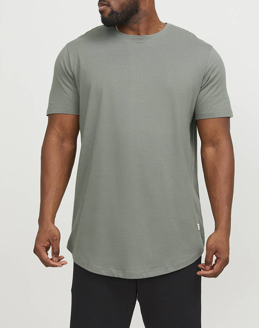 Jack&Jones Jjenoa Tee Ss Crew Neck Noos Pls Men Clothes T Shirts & Sweatshirts T Shirts Gray Cotton 12184933 Sedona Sage Male T-Shirts