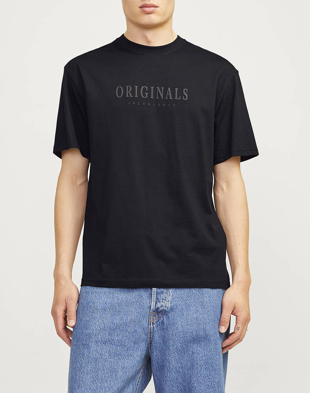 Jack&Jones Jorfrederiksberg Tee Ss Crew Neck Noos Men Clothes T Shirts & Sweatshirts T Shirts Black Cotton 12262494 Black Male T-Shirts Black