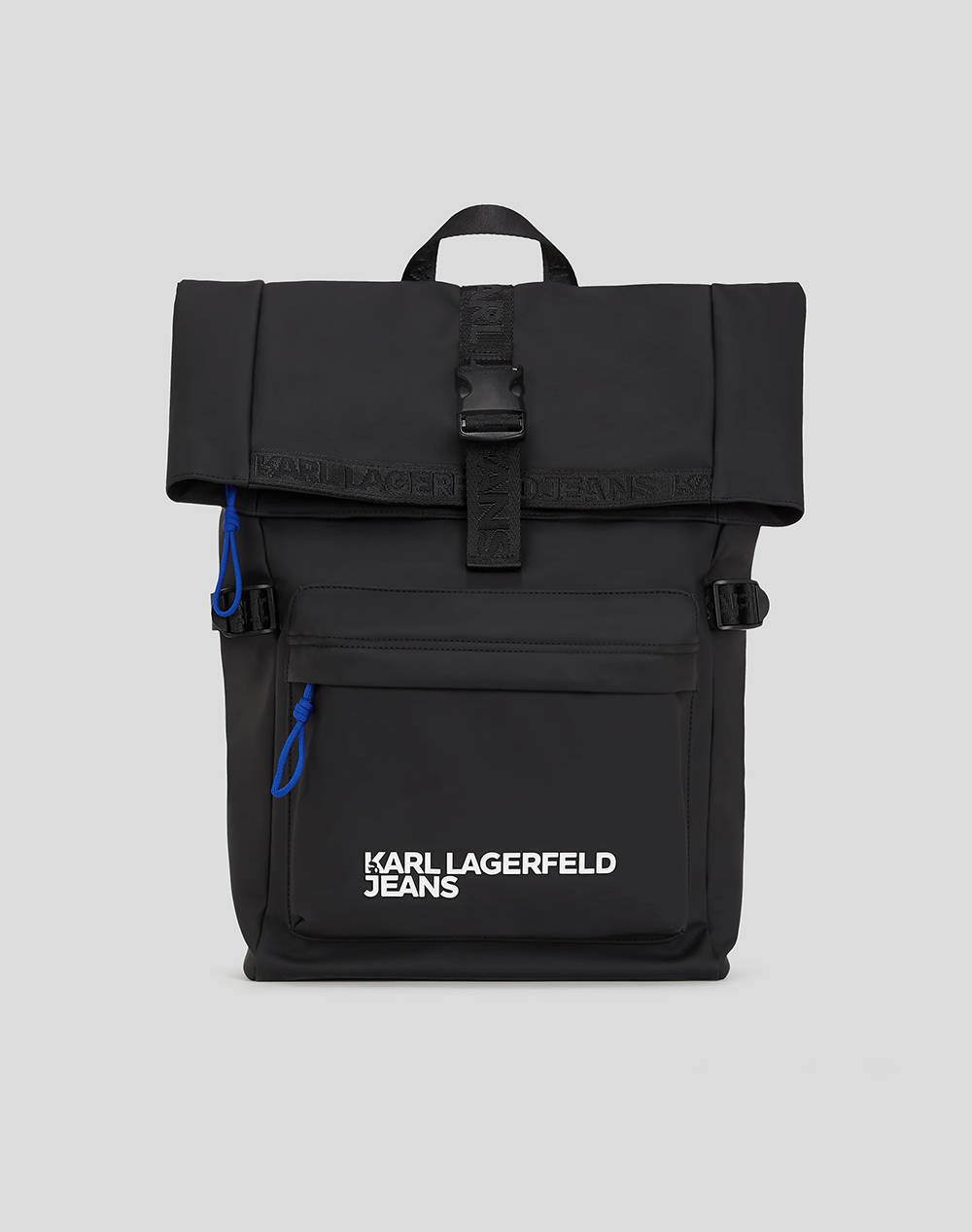 Karl Lagerfeld Jeans Klj Coated Pu Backpack (Dimensions; 30 X 50 X 12Cm) Men Accessories Bags Black Imitation Leather,Cashmere A3M30246 999 Male Bags
