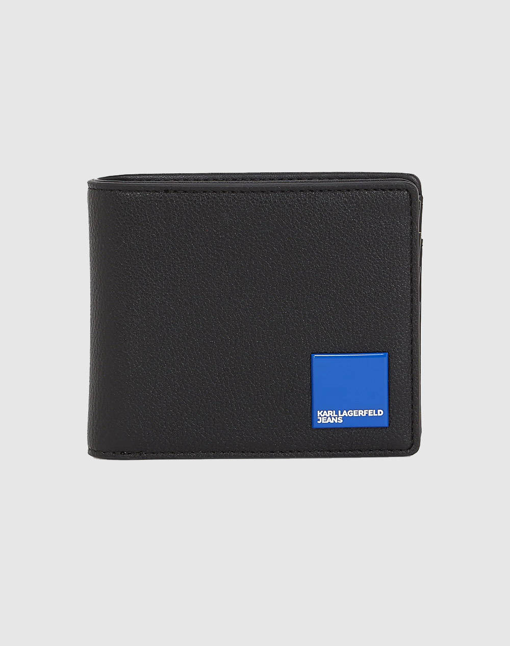 Karl Lagerfeld Jeans Klj Box Logo Bifold Wallet (Dimensions: 11 X 9Cm) Men Accessories Wallets Black Imitation Leather A3M32070 999 Male Wallets Black