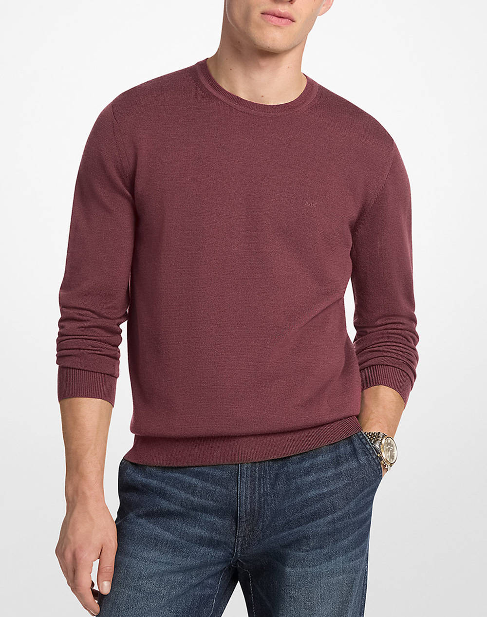 Michael Kors Cf460f77ap Πουλοβερ Μακρυμανικο Michael Kors Mens Ανδρας Ρουχα Μπλουζες Πλεκτα Firebrick Μαλλι Cf460f77ap 608 - Koolfly