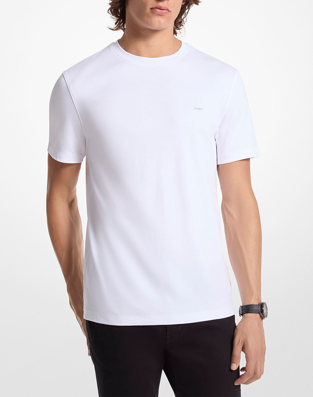 Michael Kors Cb95fj2c93 Μπλουζα Κοντομανικη Ανδρας Ρουχα Μπλουζες T Shirt White Βαμβακι Cb95fj2c93.......... 100 - Koolfly