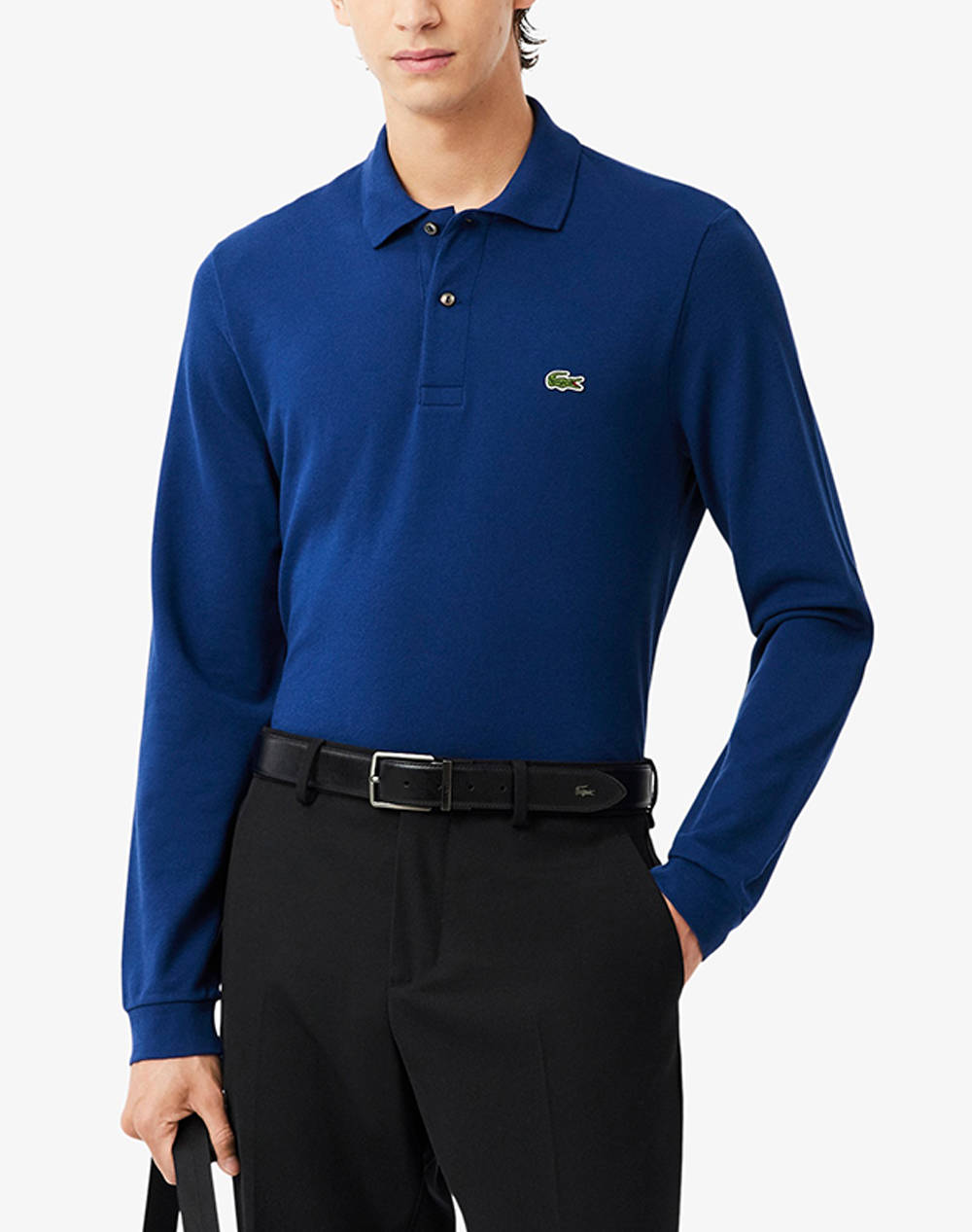 Lacoste Polo Ls T Shirt Men Clothes T Shirts & Sweatshirts Polo Blue Cotton,Elastic 3L1312 F9F Male Polo Blue