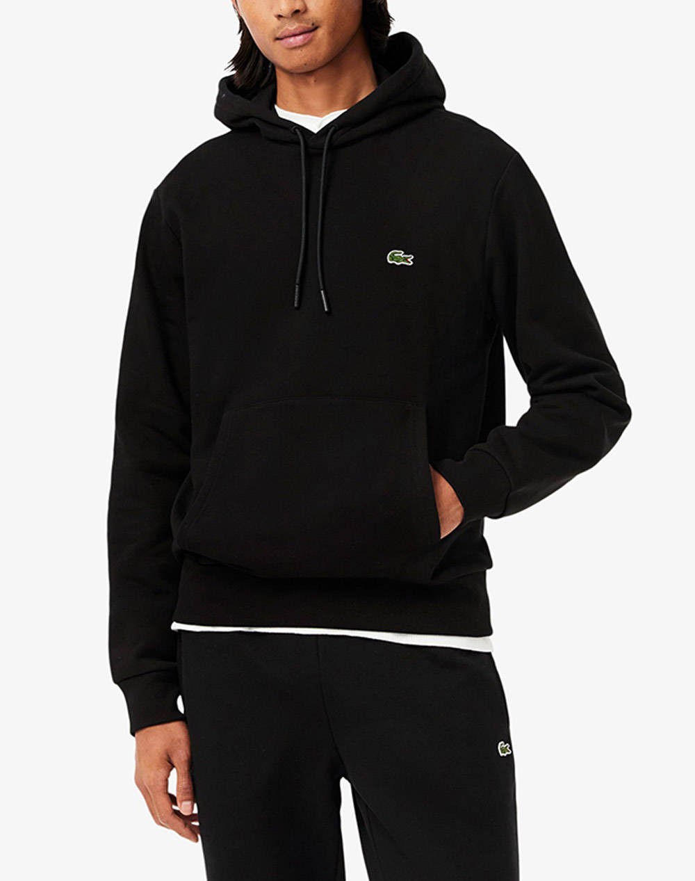 Lacoste Ls Sweatshirt Men Clothes T Shirts & Sweatshirts Sweatshirts Black Cotton,Synthetic 3Sh9623 031 Male Sweatshirts Black
