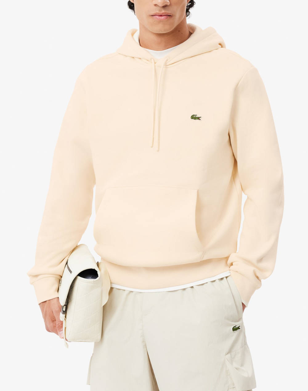 Lacoste Ls Sweatshirt Men Clothes T Shirts & Sweatshirts Sweatshirts Cream Cotton,Synthetic 3Sh9623 Xfj Male Sweatshirts