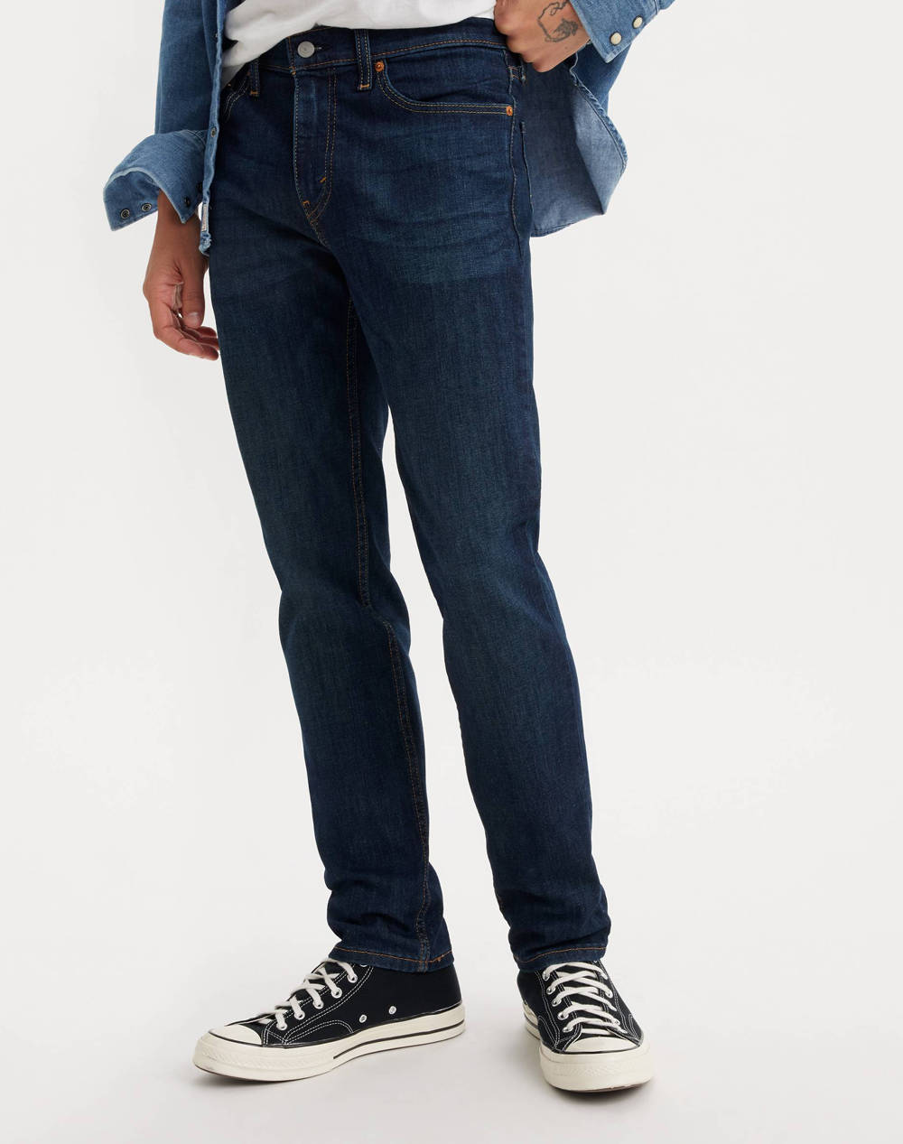 Men Clothes Trousers Jeans Denimdarkblue Cotton,Elastic,Synthetic 04511 4655 4655 Male Jeans Blue