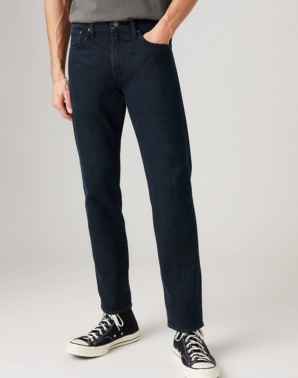 Levis 502 Taper Men Clothes Trousers Jeans Denimdarkblue Cotton,Elastic,Synthetic 29507 1458 1458 Male Jeans Blue