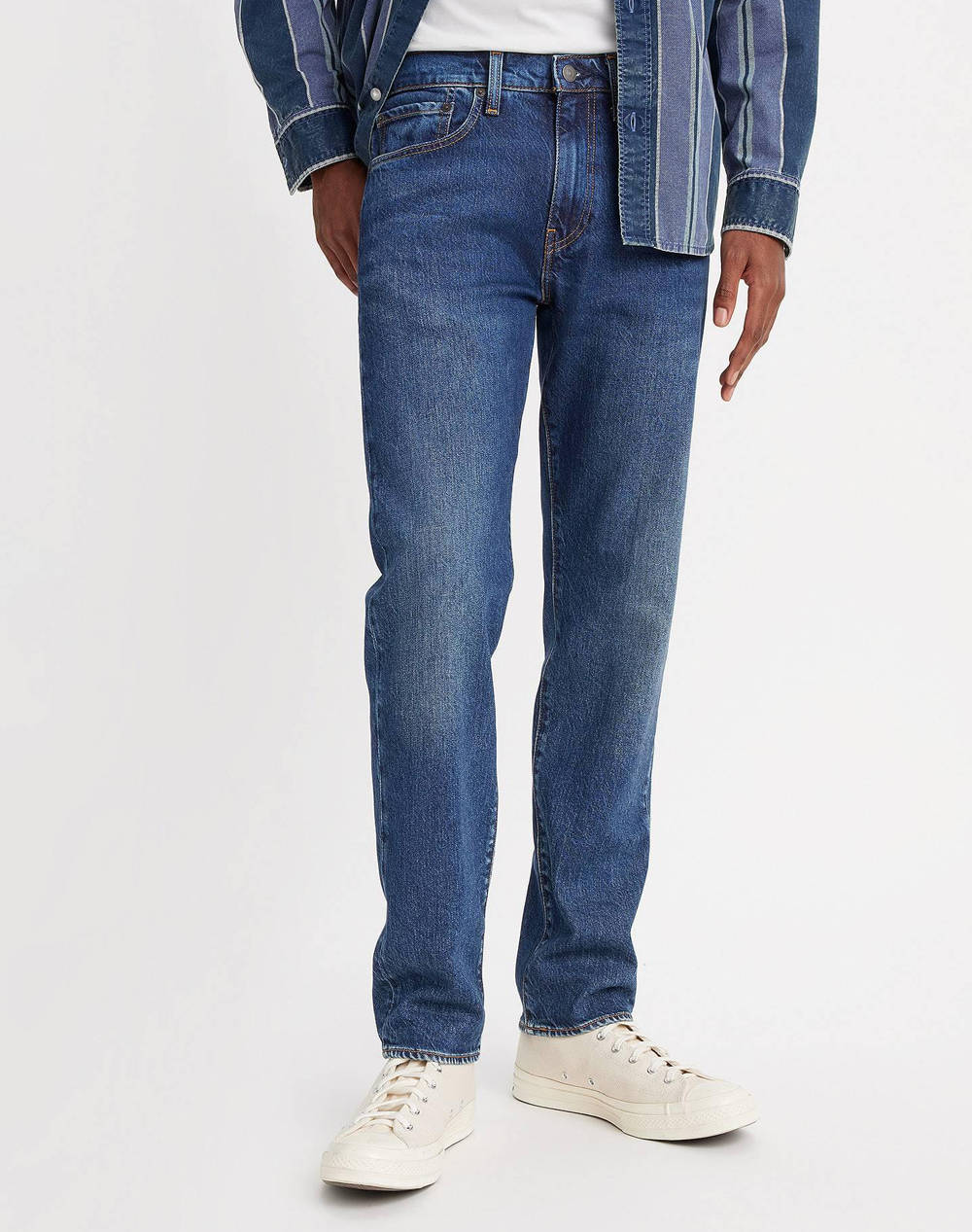 Men Clothes Trousers Jeans Denimblue Cotton,Elastic,Synthetic 29507 1460 1460 Male Jeans Blue