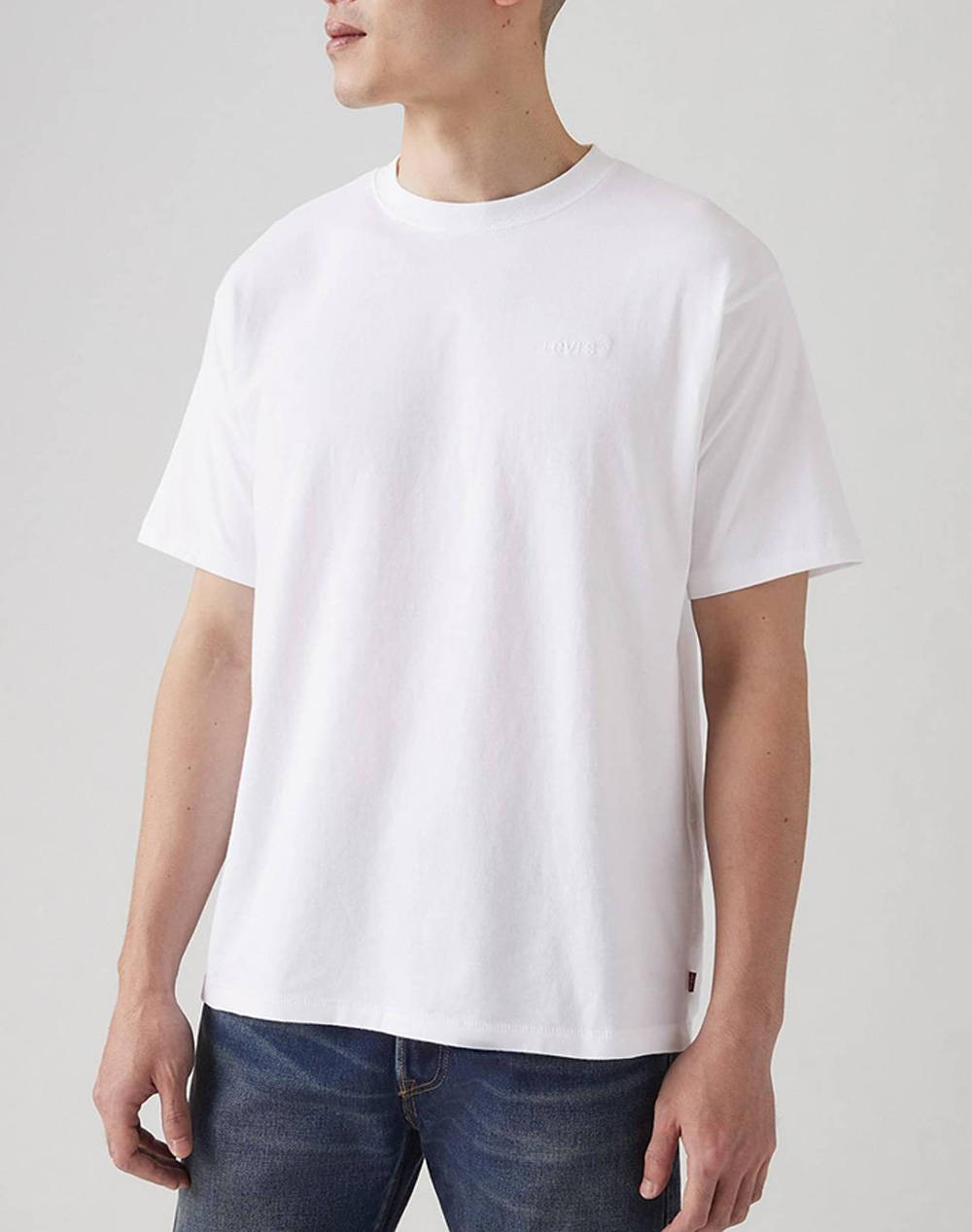 Levis Red Tab Vintage Tee Men Clothes T Shirts & Sweatshirts T Shirts White Cotton A0637 0000 0000 Male T-Shirts