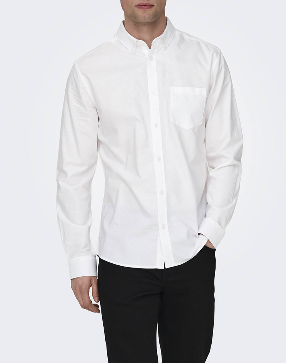 Only&Sons Onsalvaro Slim Ls Oxford Shirt Noos Frml Ανδρας Ρουχα Πουκαμισα White Βαμβακισυνθετικο 22006479 White