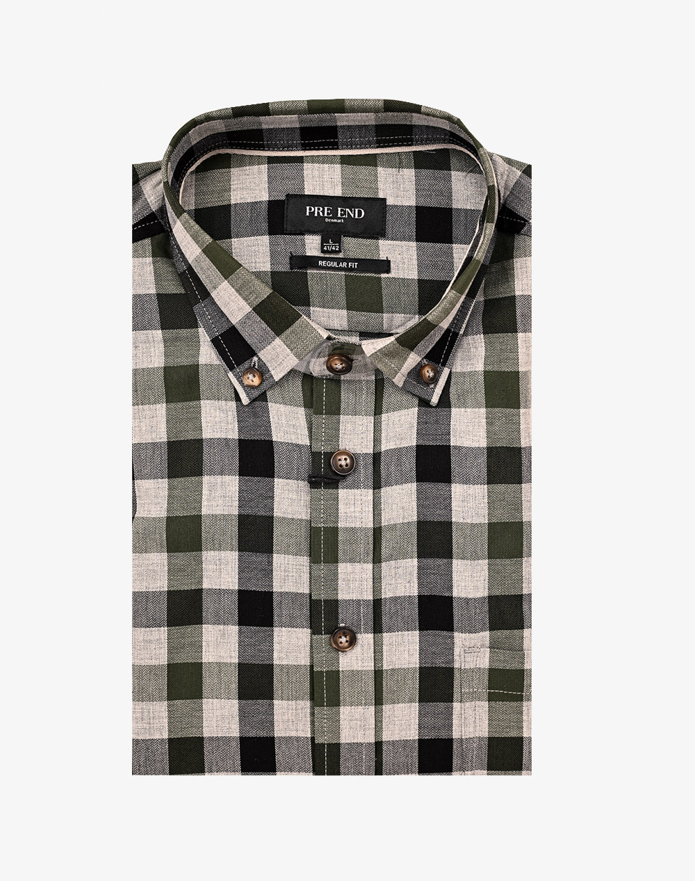 Pre End Pemurat Ls Shirt Ανδρας Ρουχα Πουκαμισα Green Βαμβακι 31 100562 5106 - Koolfly