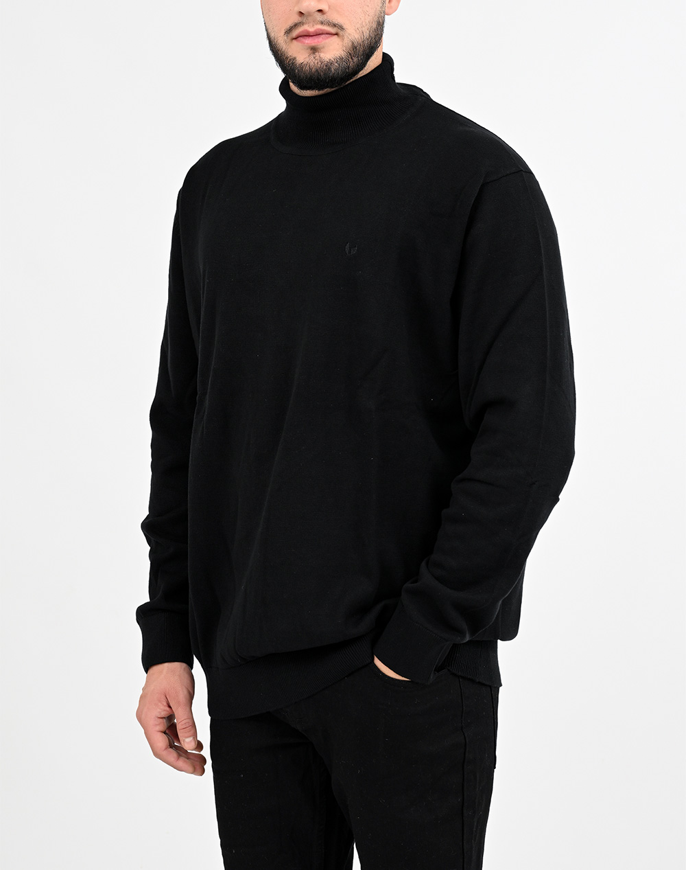 Pre End Pre End Malcom Roll Knit Ανδρας Ρουχα Μπλουζες Πλεκτα Black Βαμβακι 21 100526 9070