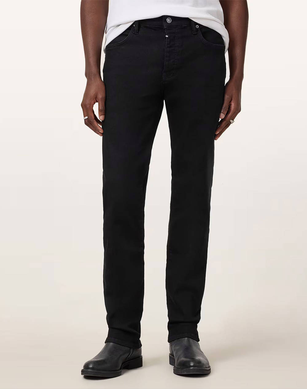 All Saints Sid Ανδρας Ρουχα Παντελονια Jeans Denimblack Βαμβακι,Με Ελασταν,Συνθετικο M023eb Jet Black - Koolfly