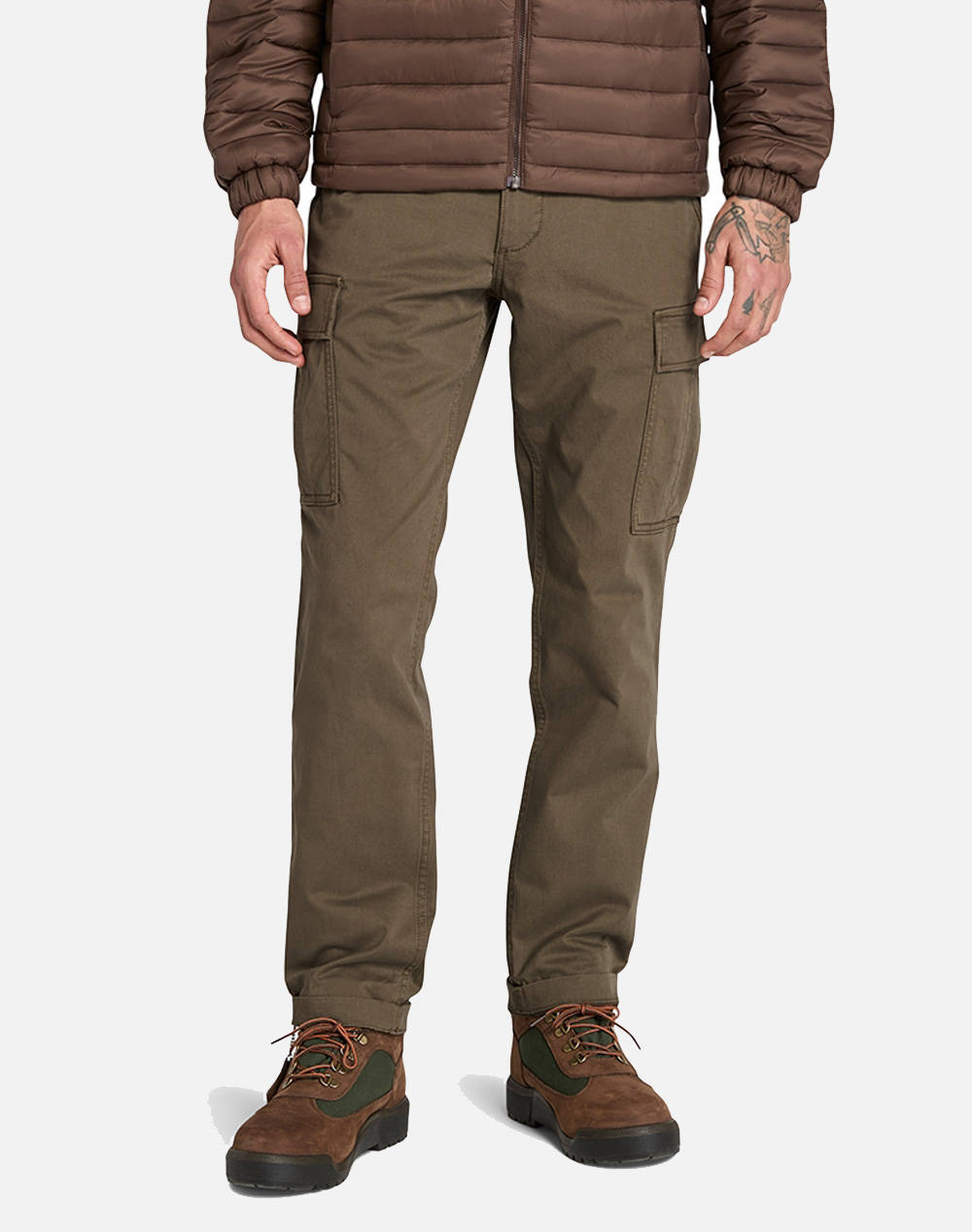 Timberland Brookline Twill Cargo Pant Men Clothes Trousers Cargo Olive Cotton,Elastic Tb0A2Pg9 A58 Male Cargo