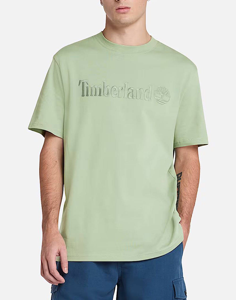 Timberland Hampthon Short Sleeve Tee Men Clothes T Shirts & Sweatshirts T Shirts Lightgreen Cotton Tb0A6Vpe Ec6 Male T-Shirts Green