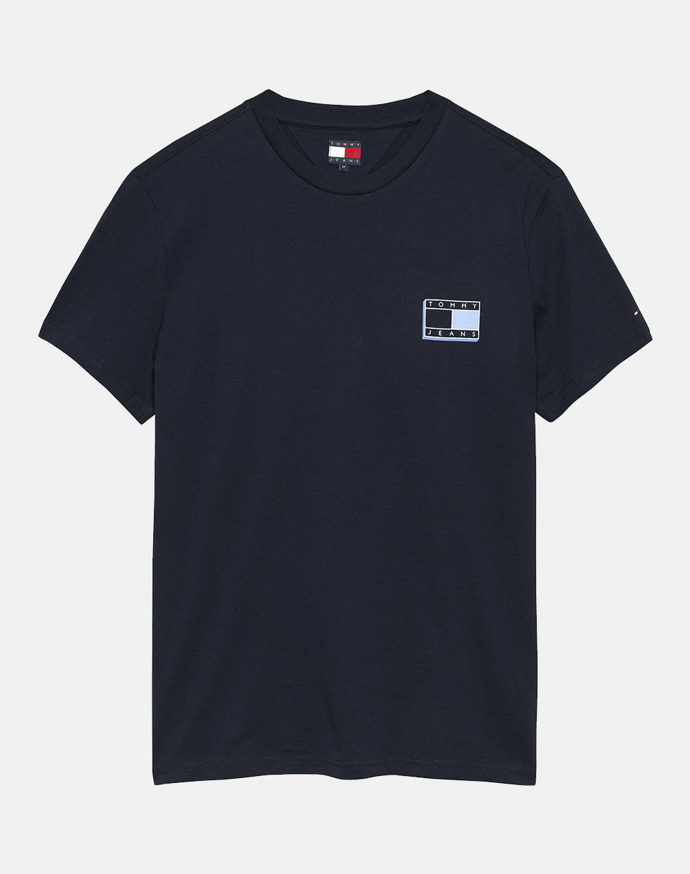 Tommy Jeans Tjm Slim Pop Color Flag Tee Ext Men Clothes T Shirts & Sweatshirts T Shirts Darkblue Cotton Dm0Dm21577 C1G Male T-Shirts Blue