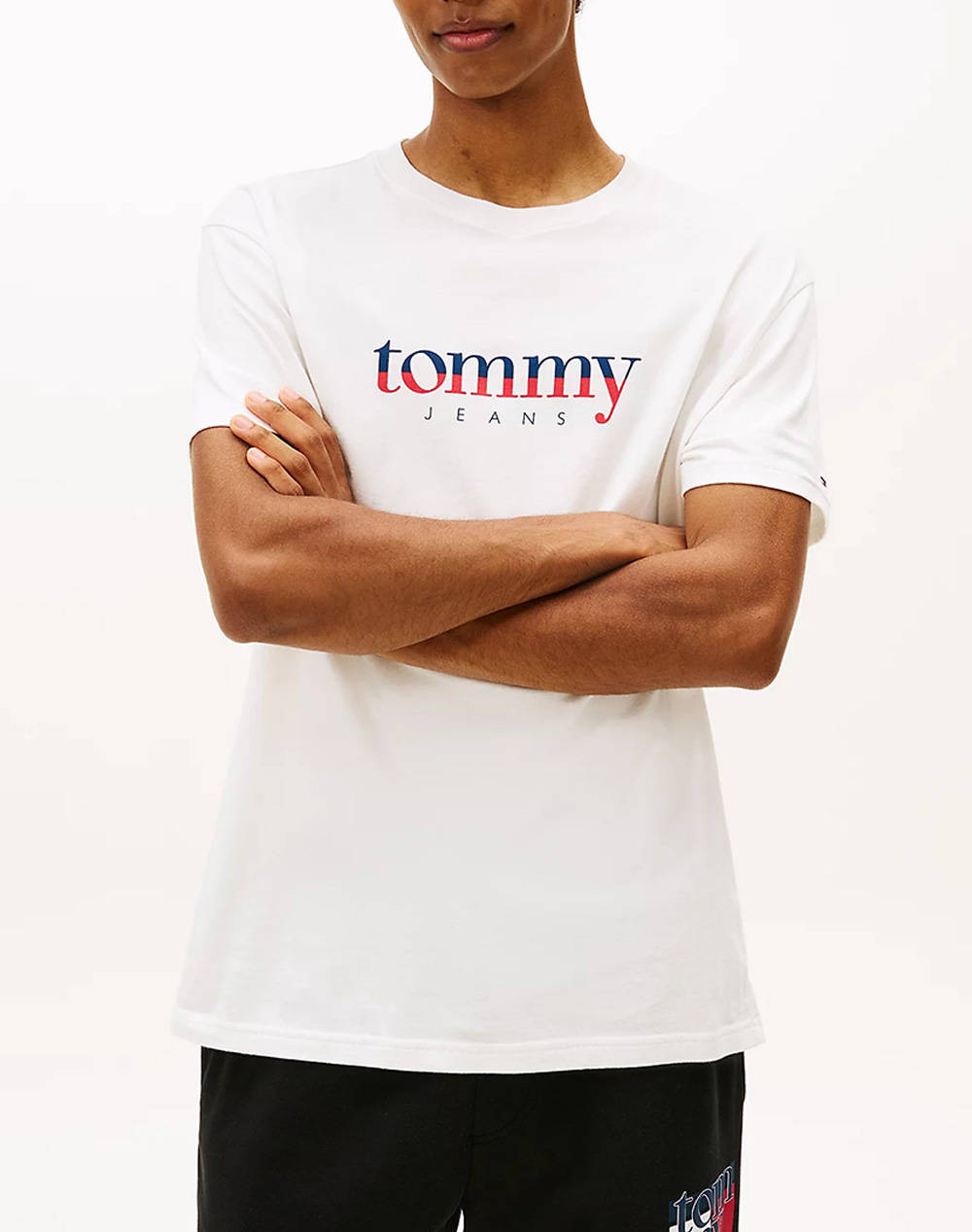 Tommy Jeans Tjm Reg Dna Tee Ext Men Clothes T Shirts & Sweatshirts T Shirts Ecru Cotton Dm0Dm21978 Ybl Male T-Shirts