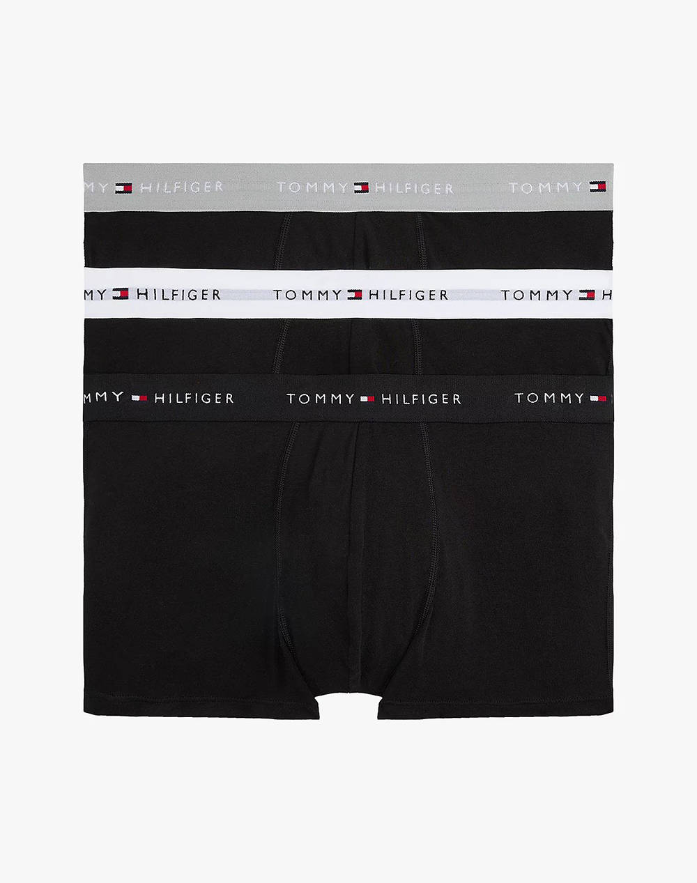 Tommy Hilfiger 3P Wb Trunk Men Underwear Briefs Boxer Briefs Lightgray Cotton,Elastic Um0Um02763 0Uc Male Boxer Briefs